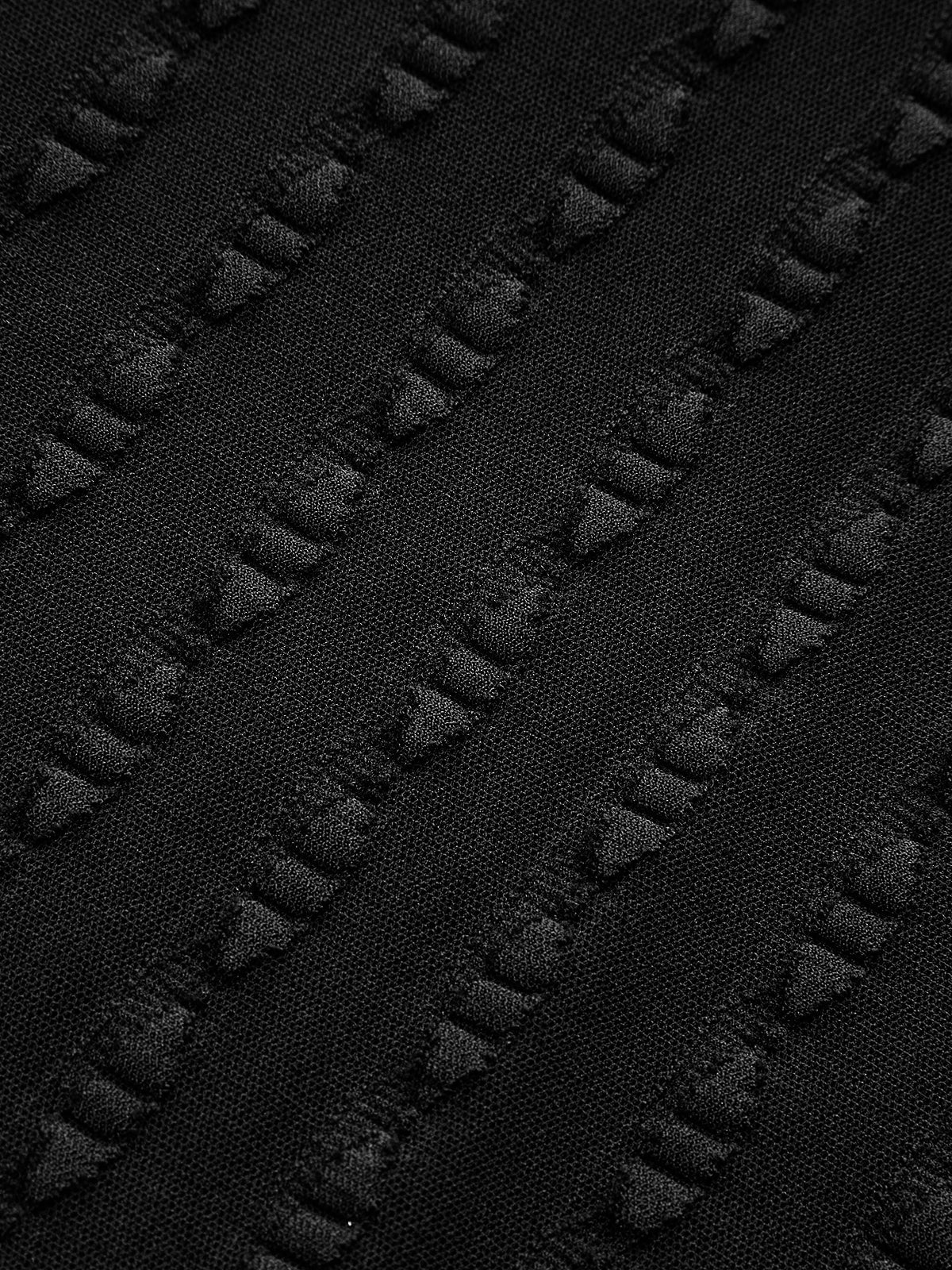 Halbtransparentes, schmal geschnittenes T-Shirt mit Stehkragen