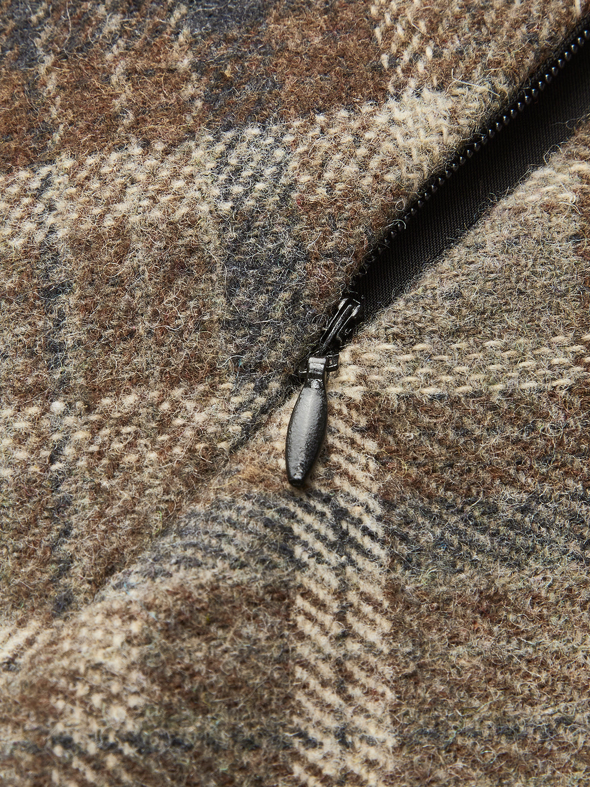 Jupe trapèze à carreaux taille mi-haute