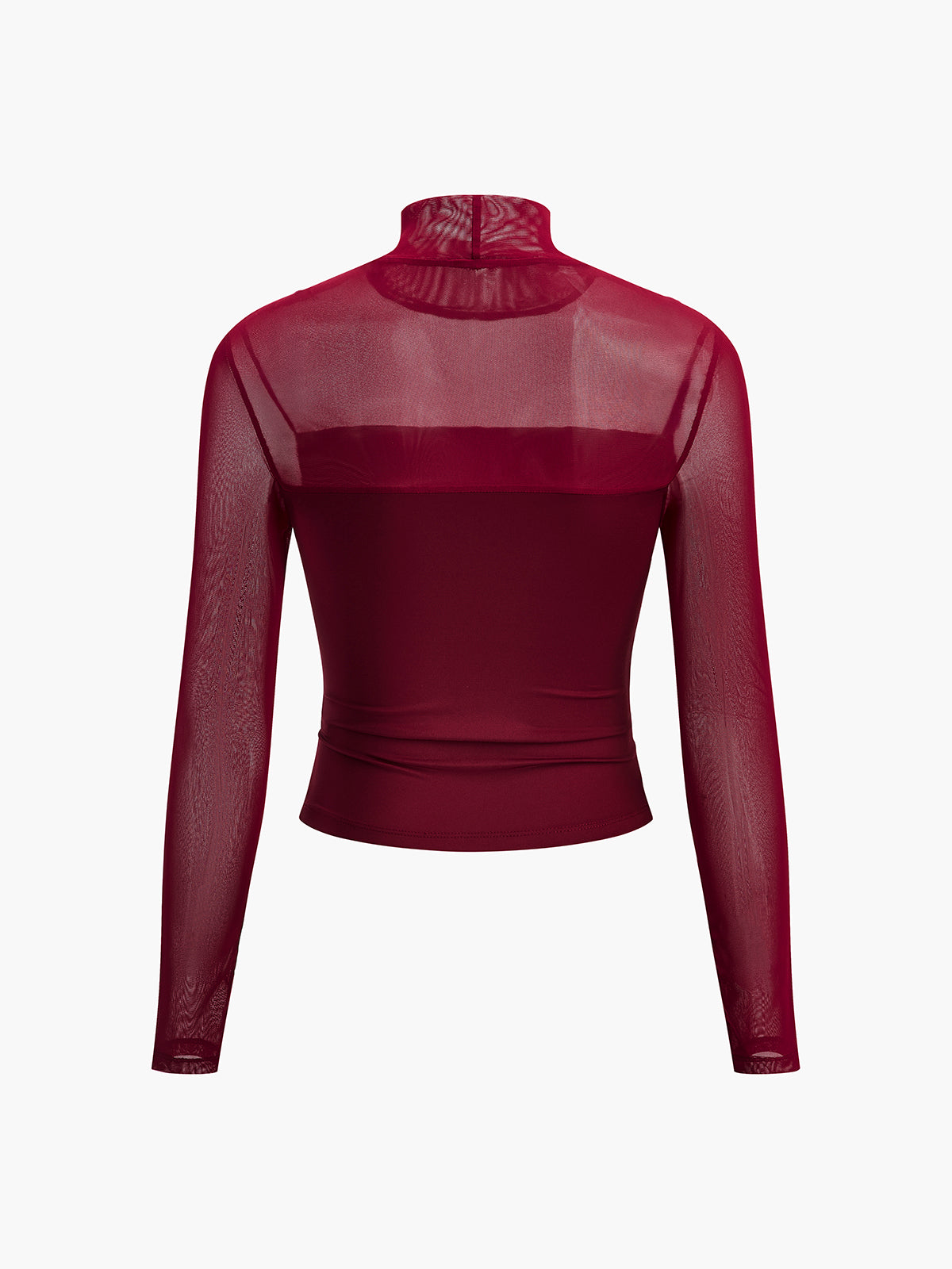 T-shirt à empiècements plissés transparents