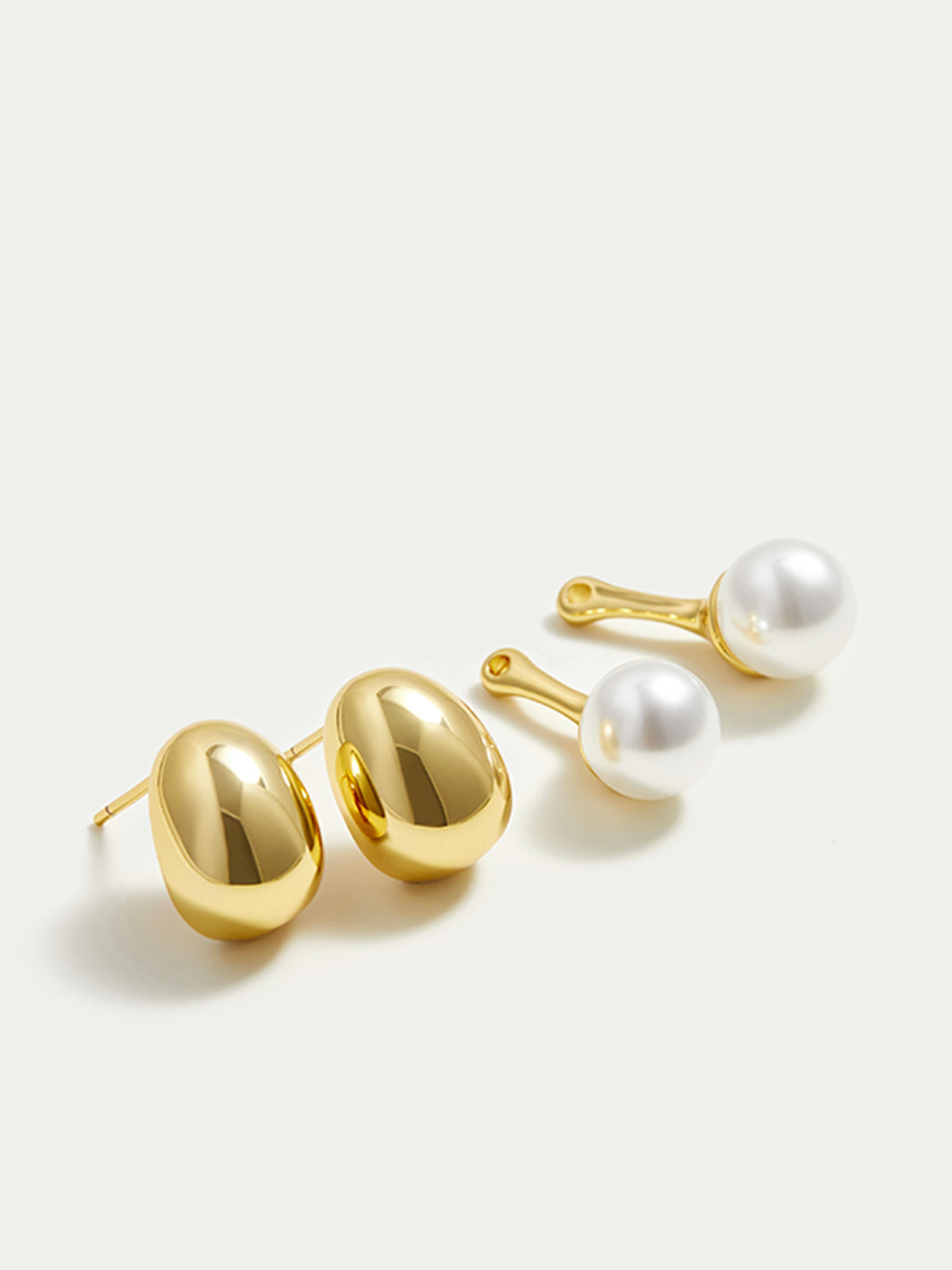 Abnehmbare Golden Bean Ohrstecker