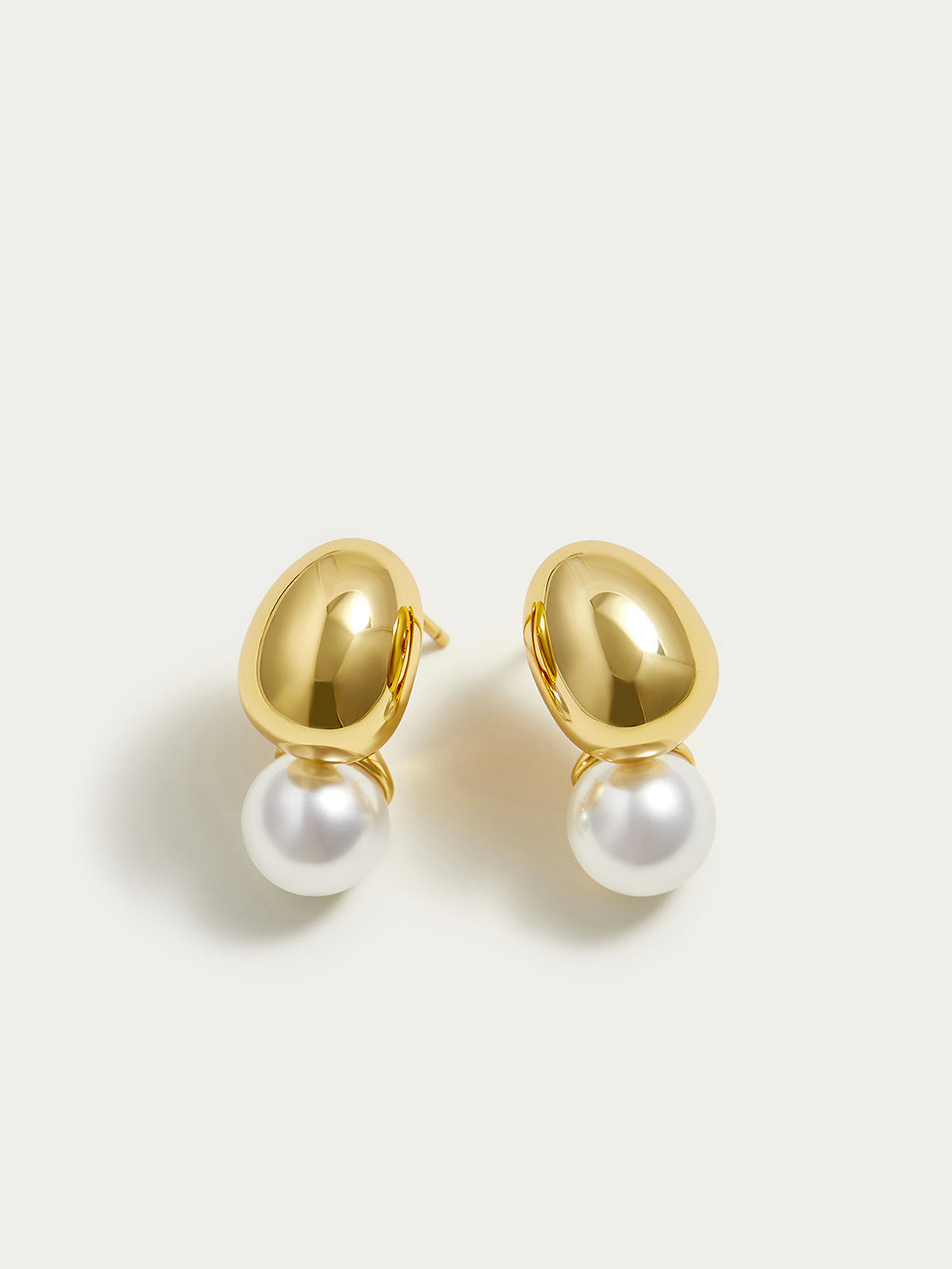 Abnehmbare Golden Bean Ohrstecker