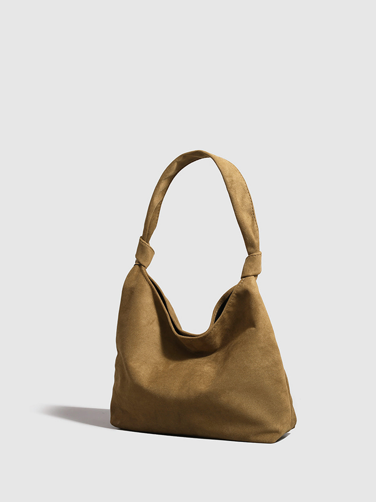 Geknotete Hobo-Tasche aus Wildleder