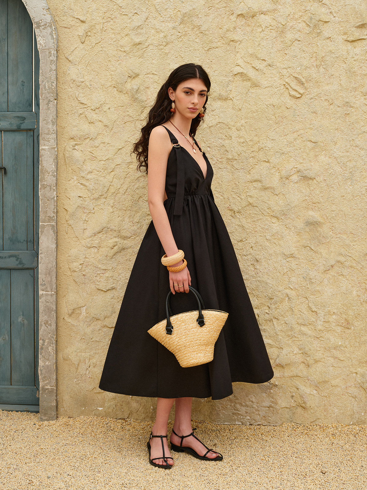 Backless Strappy A-Line Dress