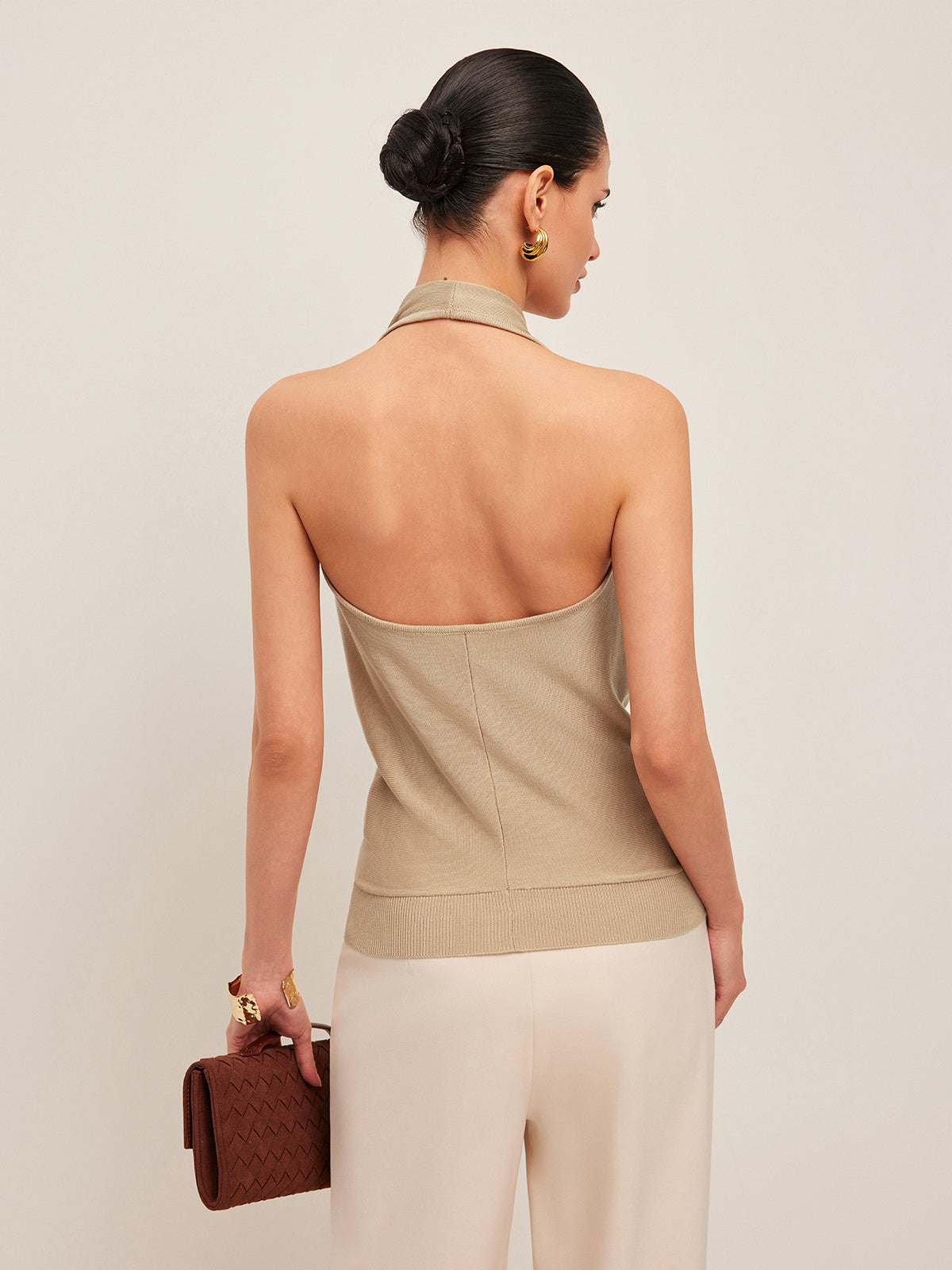 Wasserfall-Neckholder-Top