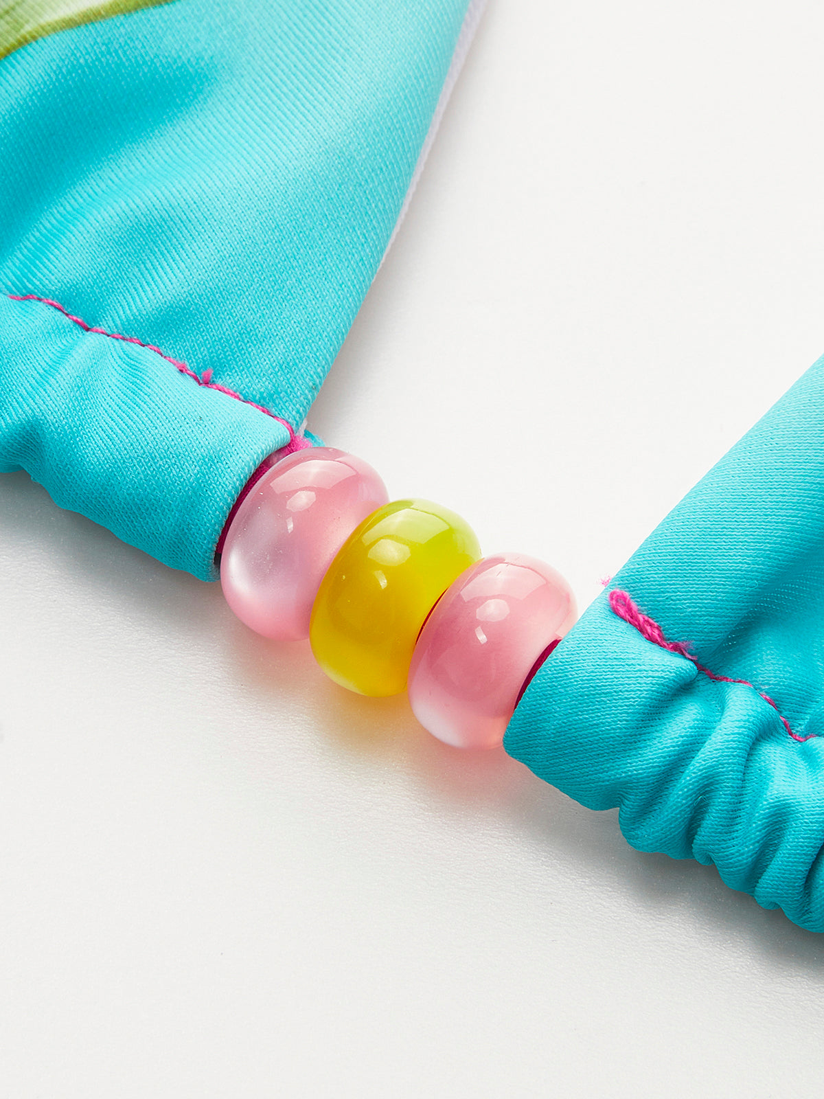 Bikini-Set mit Blumenmuster und Perlenbesatz