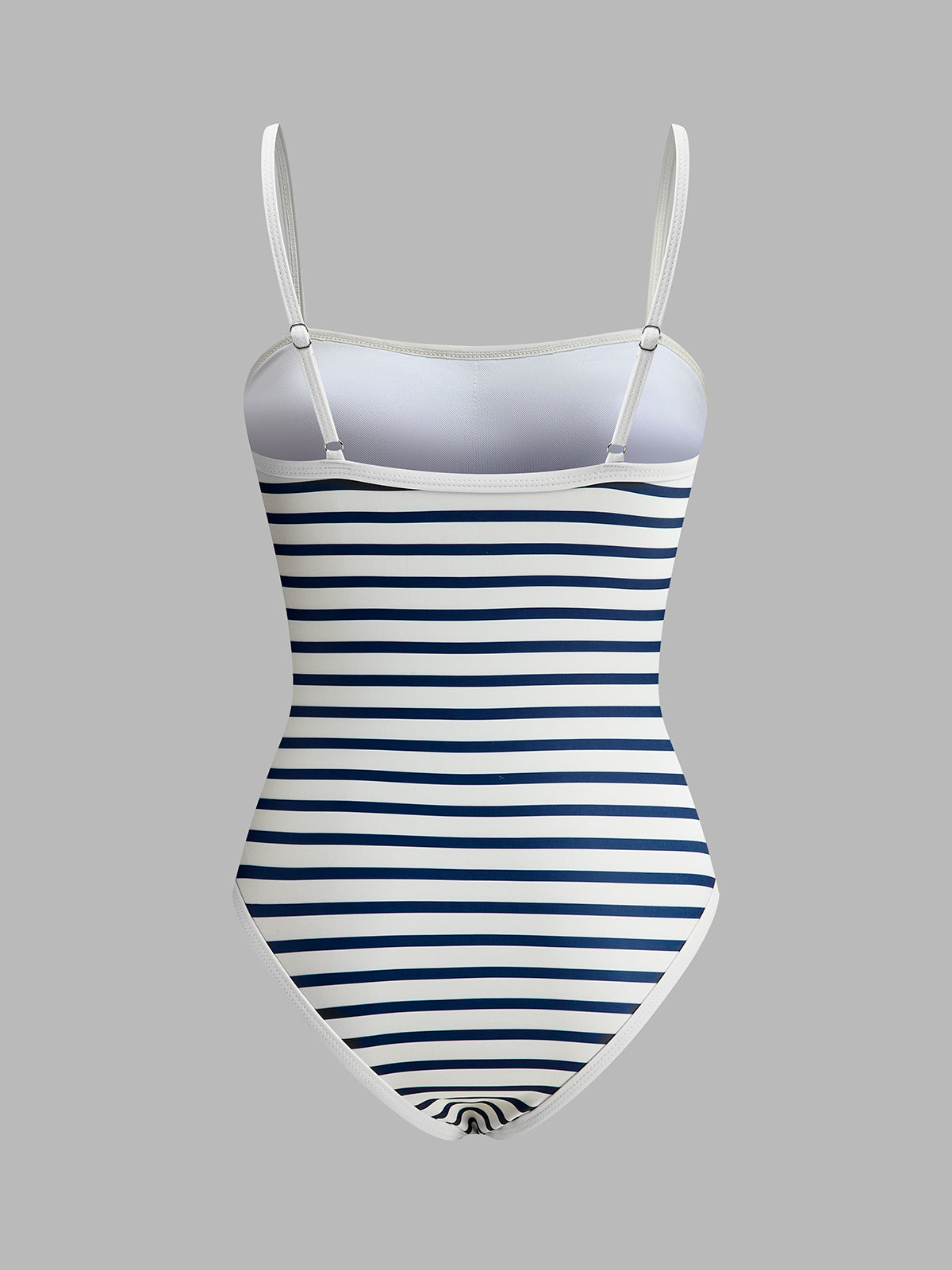 Maillot de bain une pièce à fines bretelles et rayures