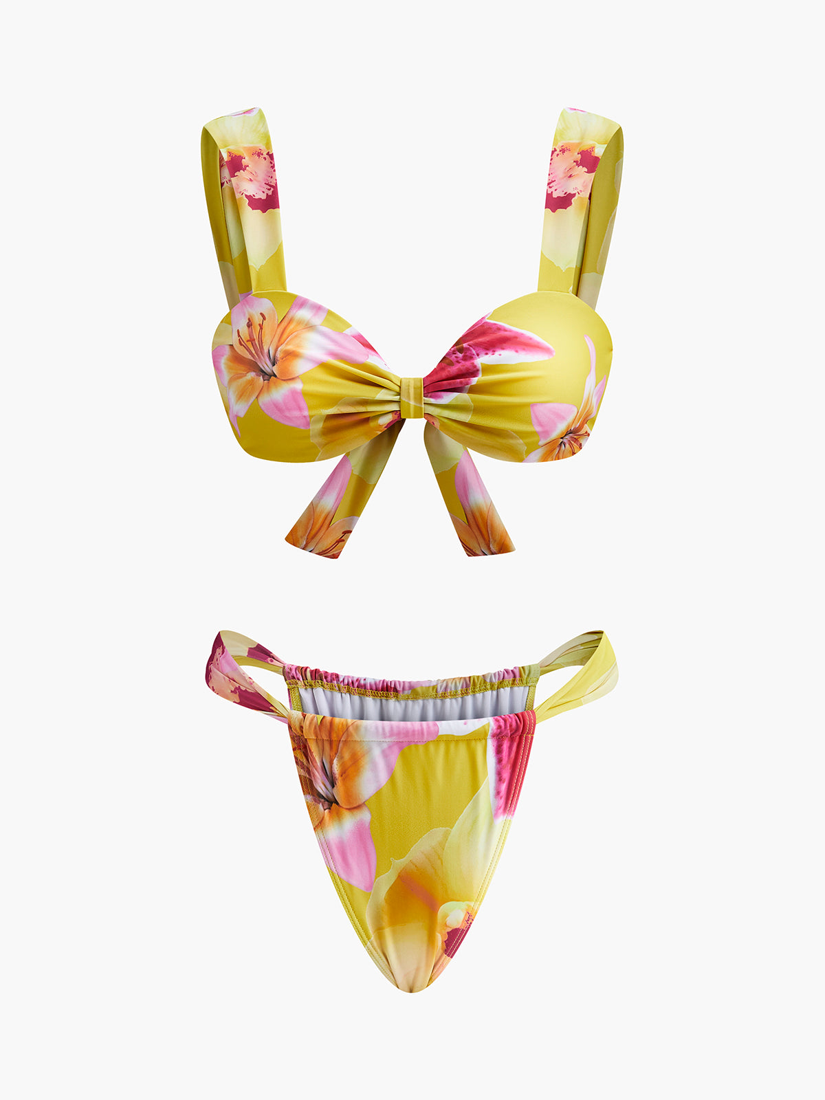 Jersey-Bikini-Set mit Blumenmuster