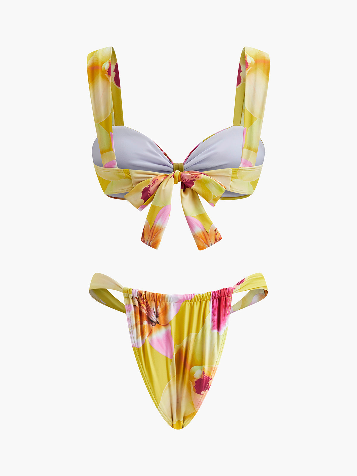 Jersey-Bikini-Set mit Blumenmuster