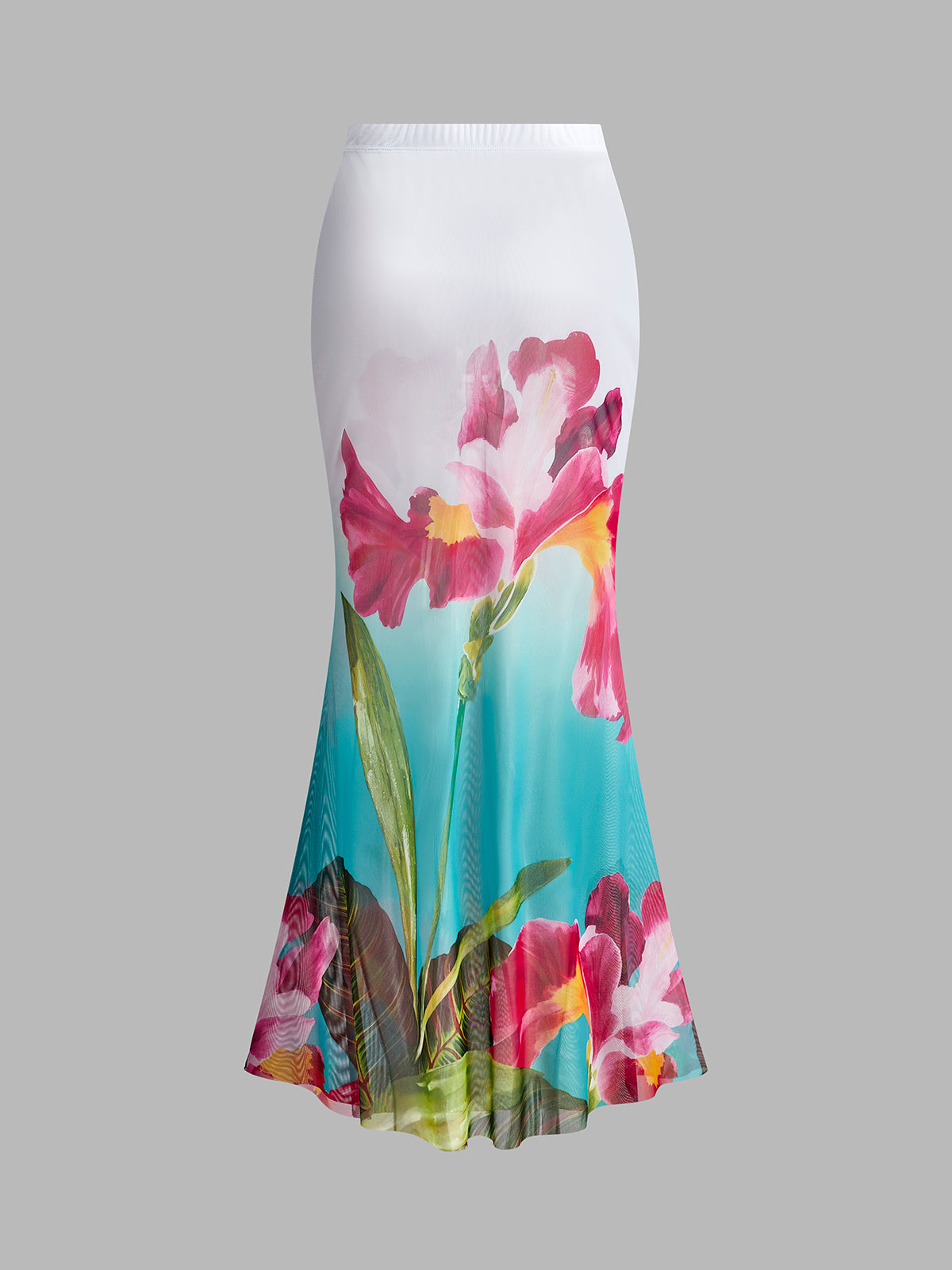 Jupe cache-maillot à imprimé floral