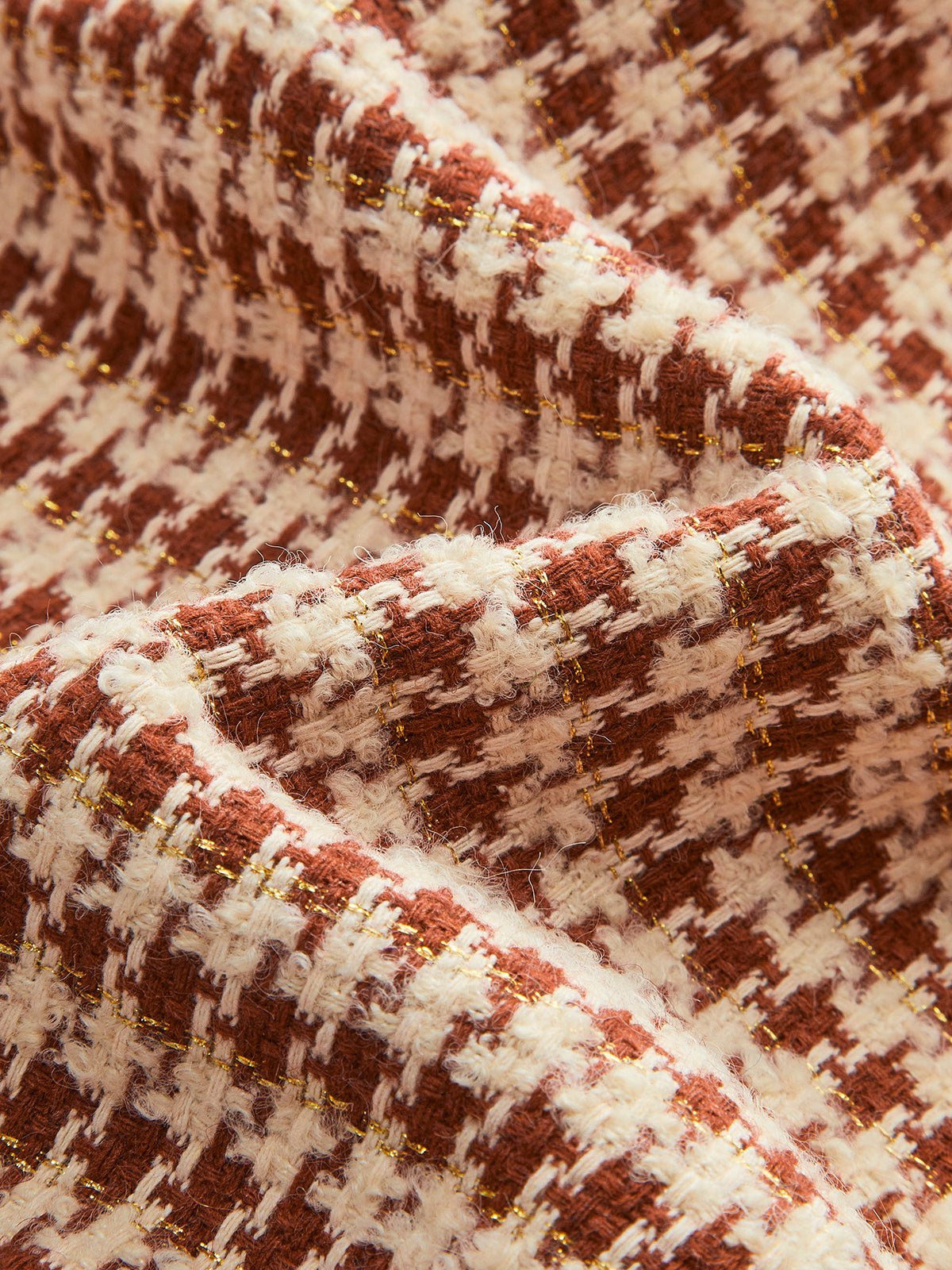 Hochtaillierter, strukturierter A-Linien-Rock mit Reißverschluss