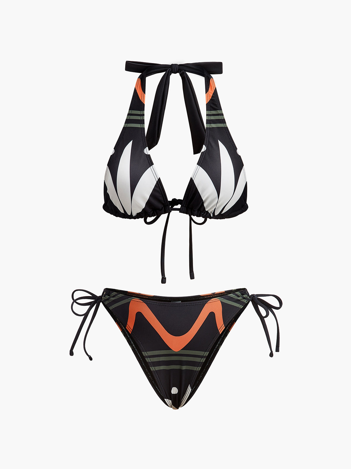 Bikini-Set mit Neckholder und Bindebändern am Rücken