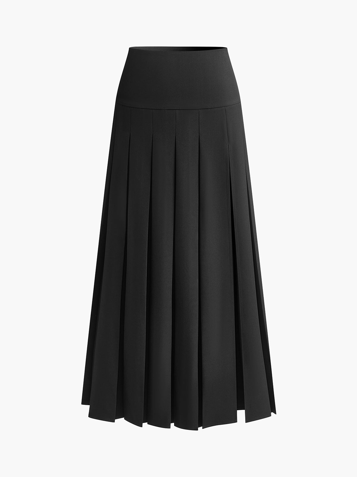 Pleated Split Skirt
