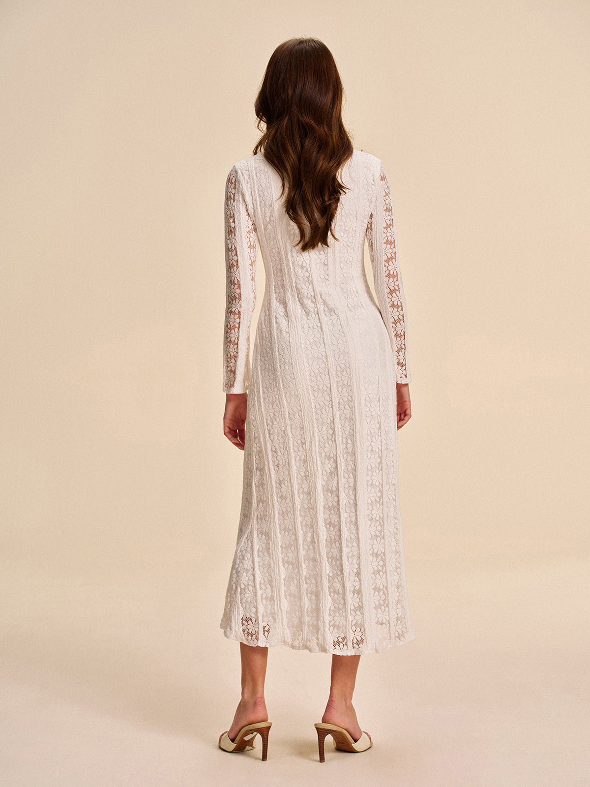 Cutout Detail Lace Dress