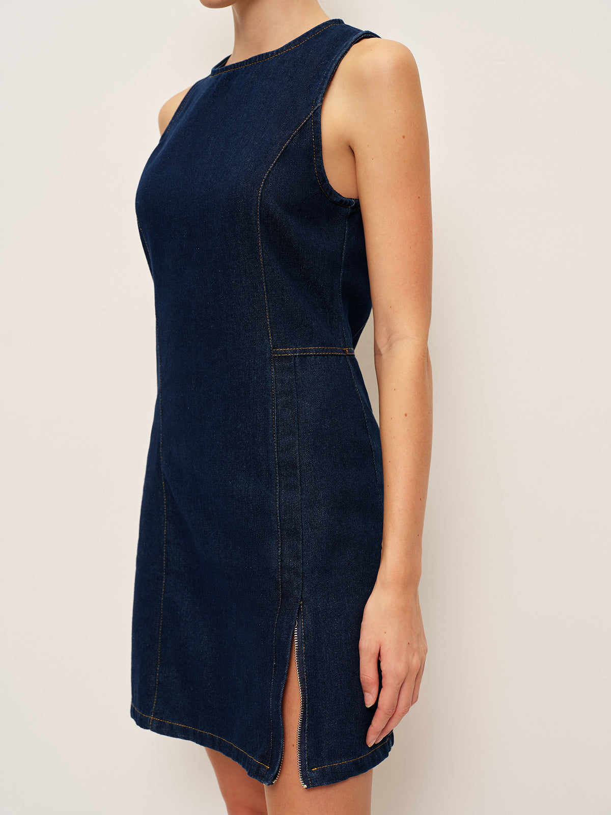 Jeans-Shiftkleid ohne Gürtel