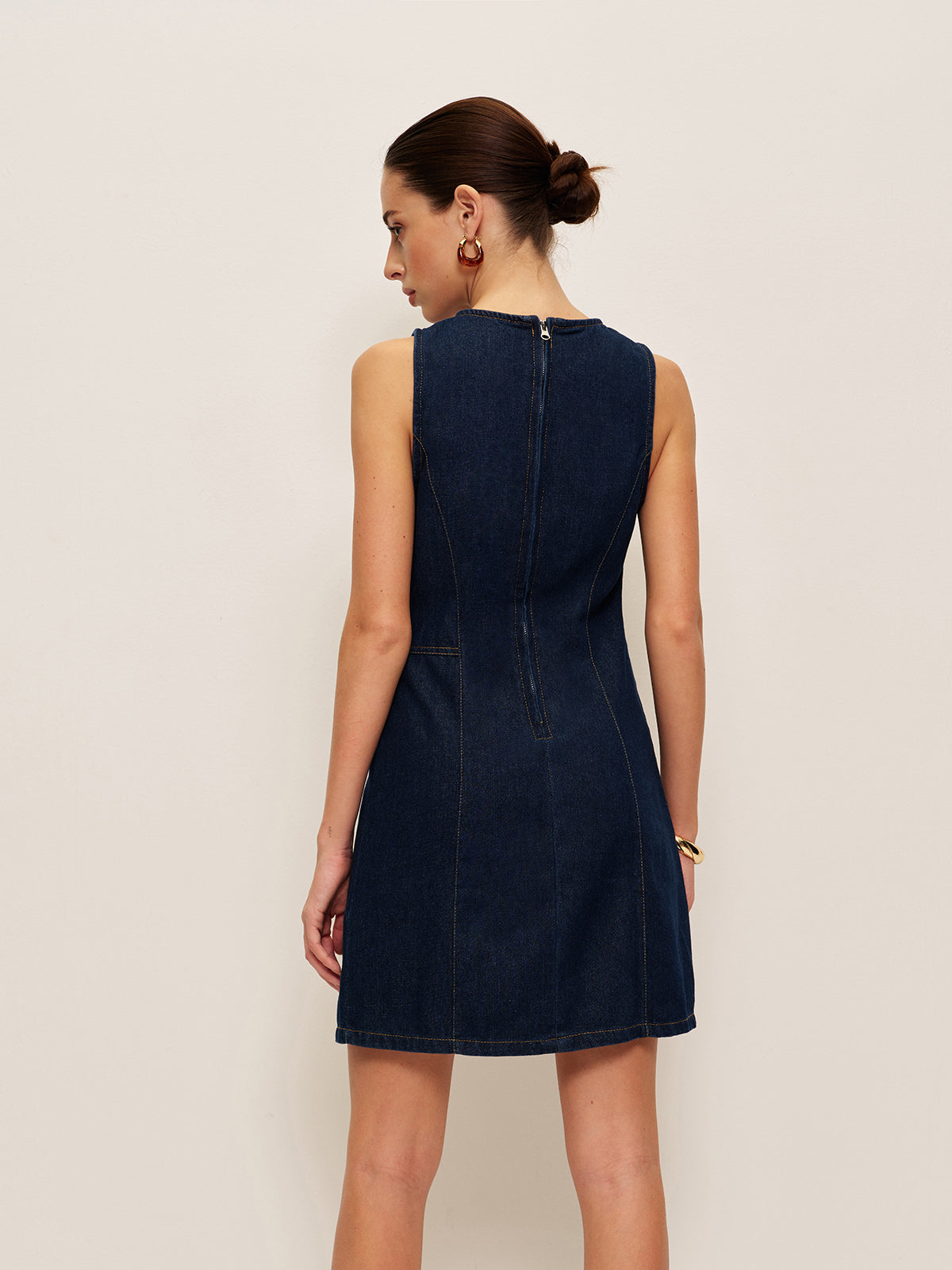 Jeans-Shiftkleid ohne Gürtel