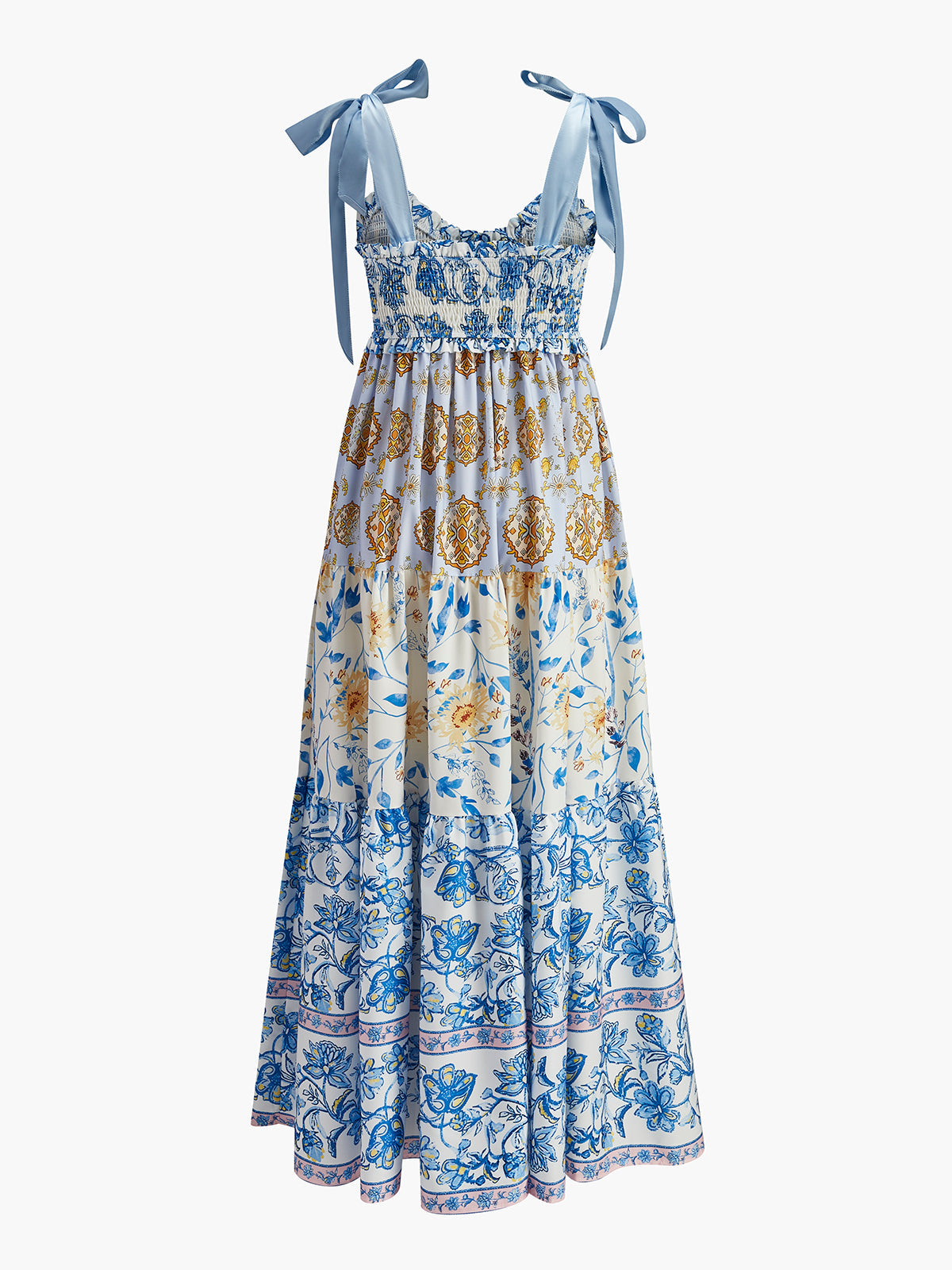 Kleid mit Blumenmuster und Bindeträgern