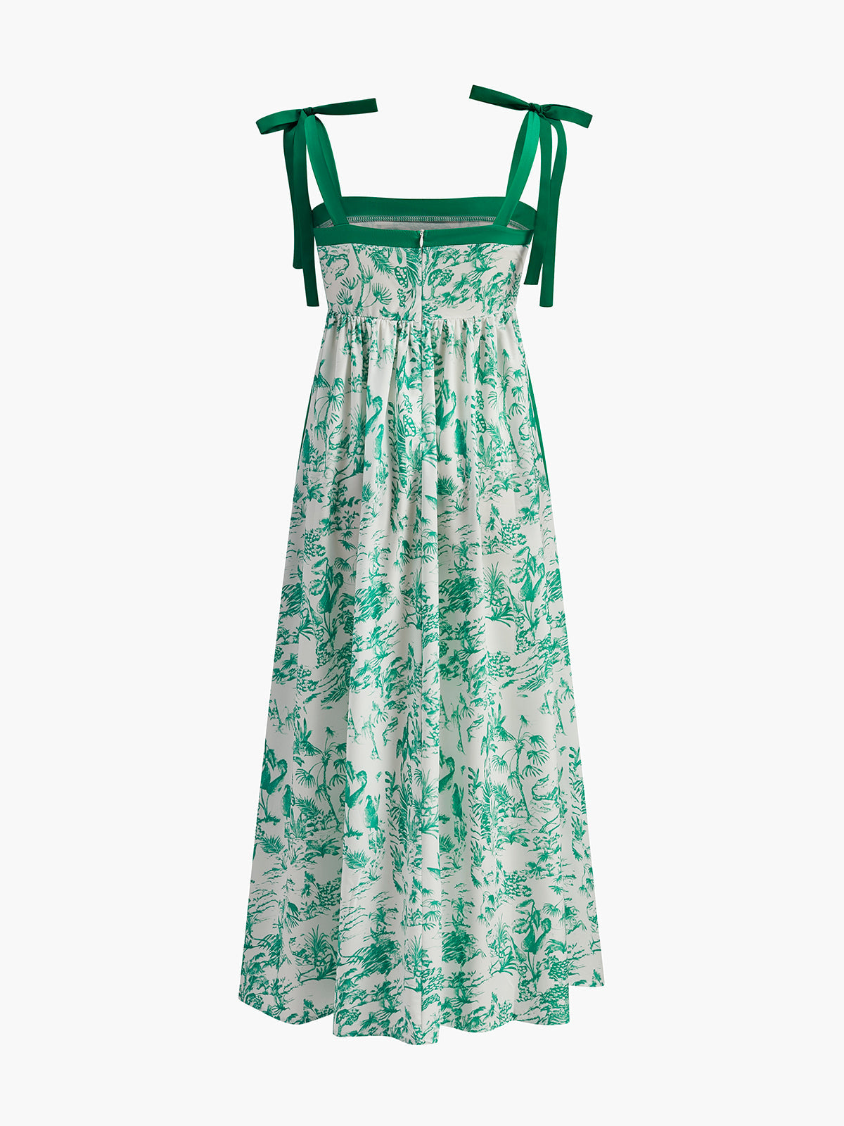 Robe fleurie contrastante à nouer aux bretelles