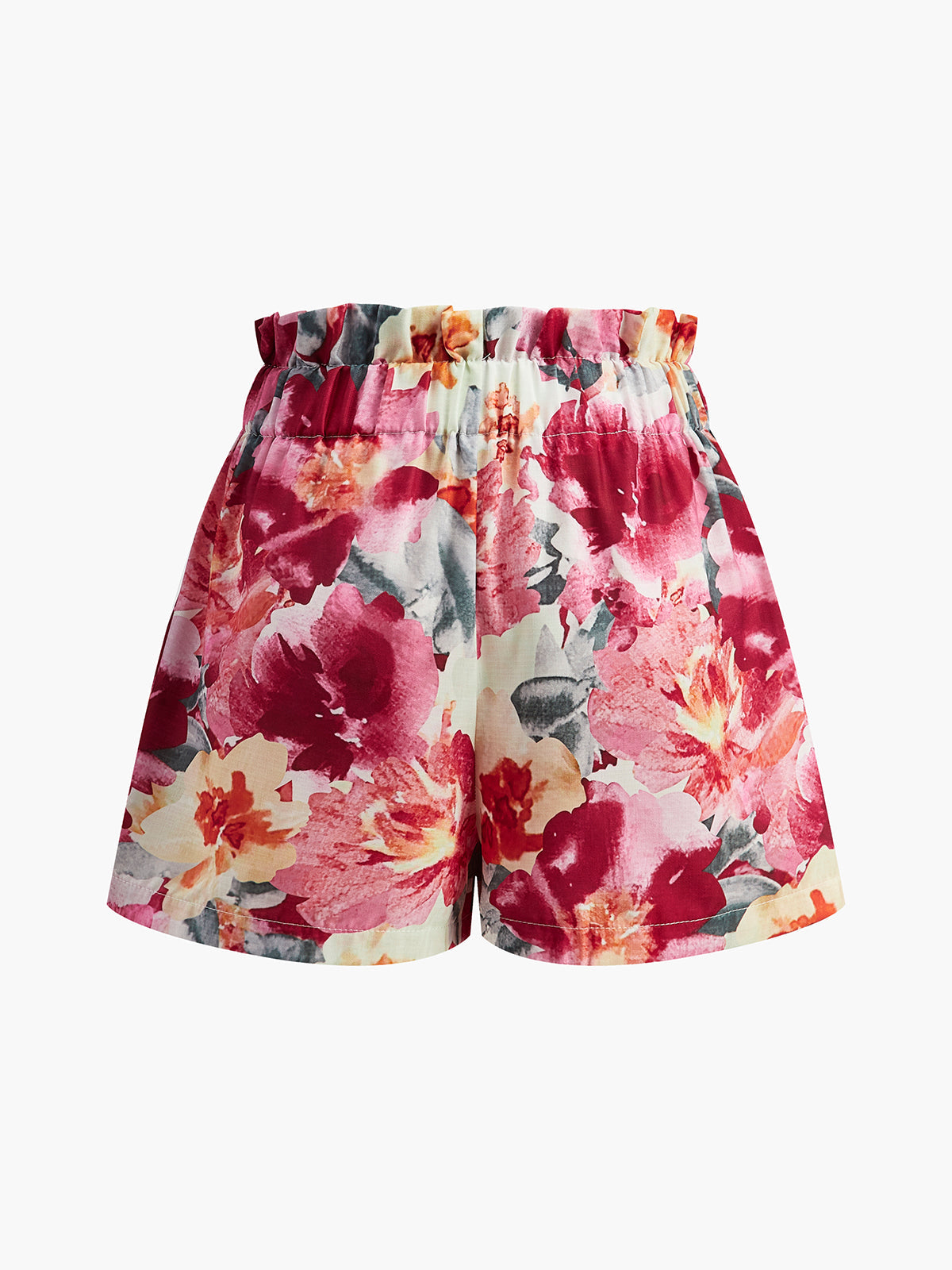Ensemble short sans manches à imprimé floral