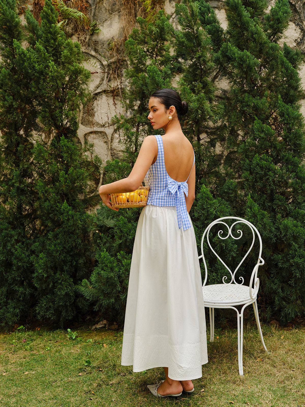 Jupe évasée taille haute