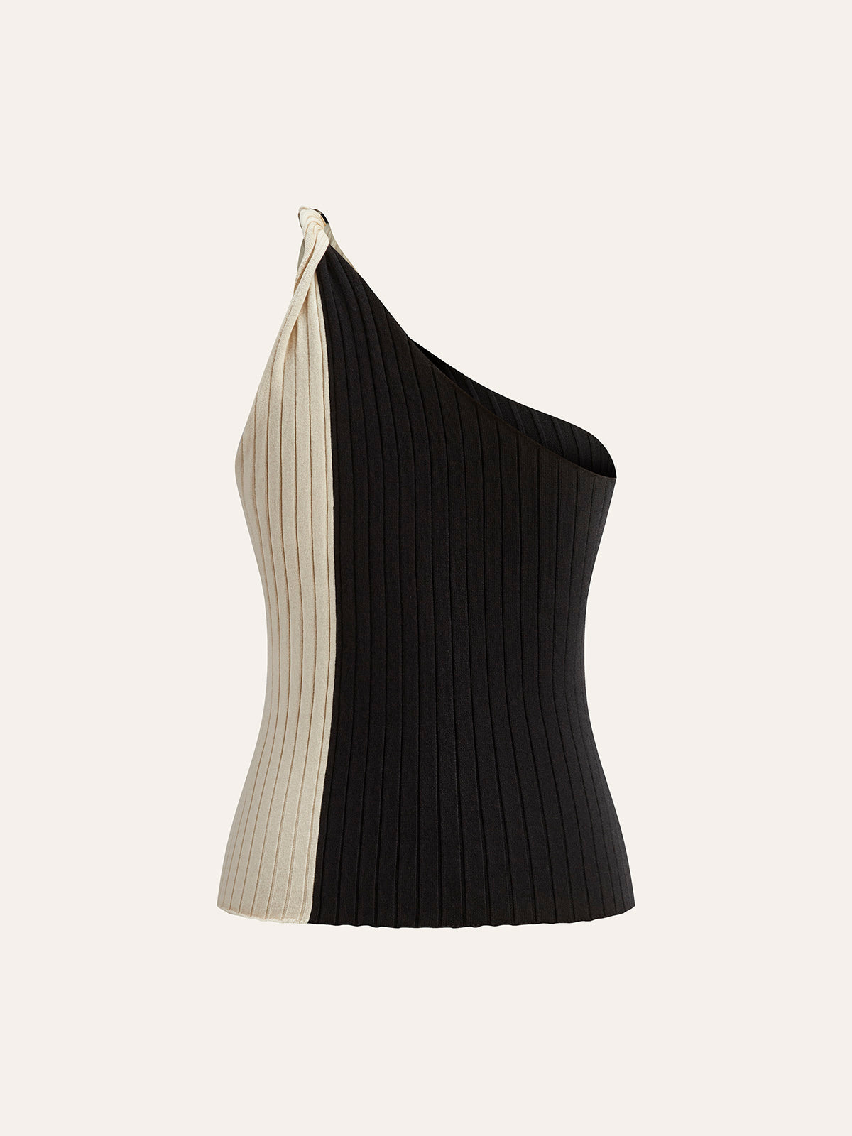 Farbblock-One-Shoulder-Top