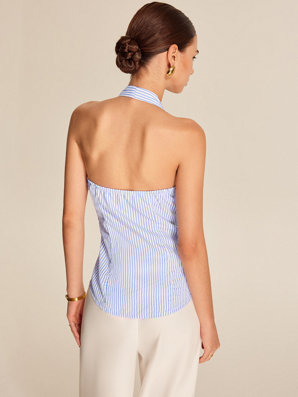 Gestreiftes Neckholder-Bindetop