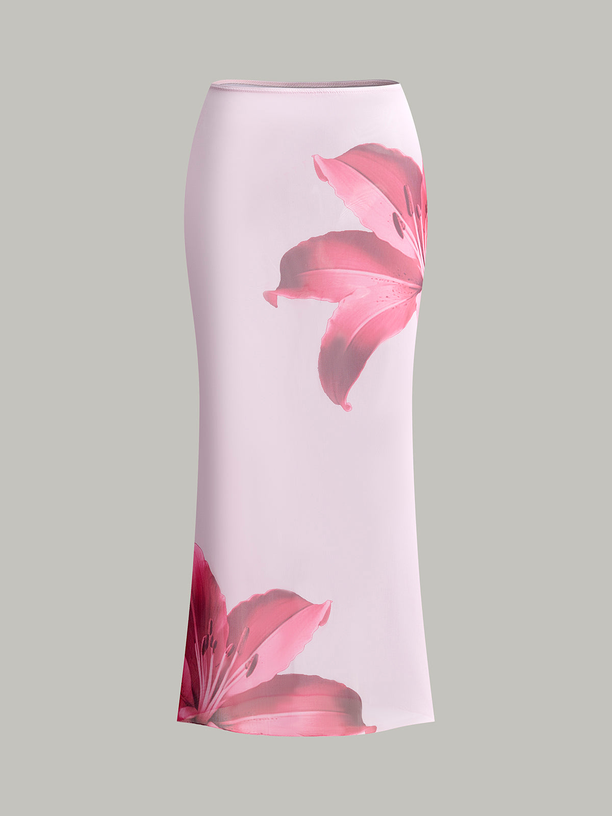 Blumenmuster-Bandeau-Bikini mit Wickelrock
