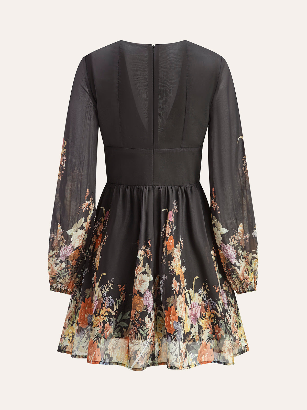 Robe à imprimé floral et nœud sur le devant