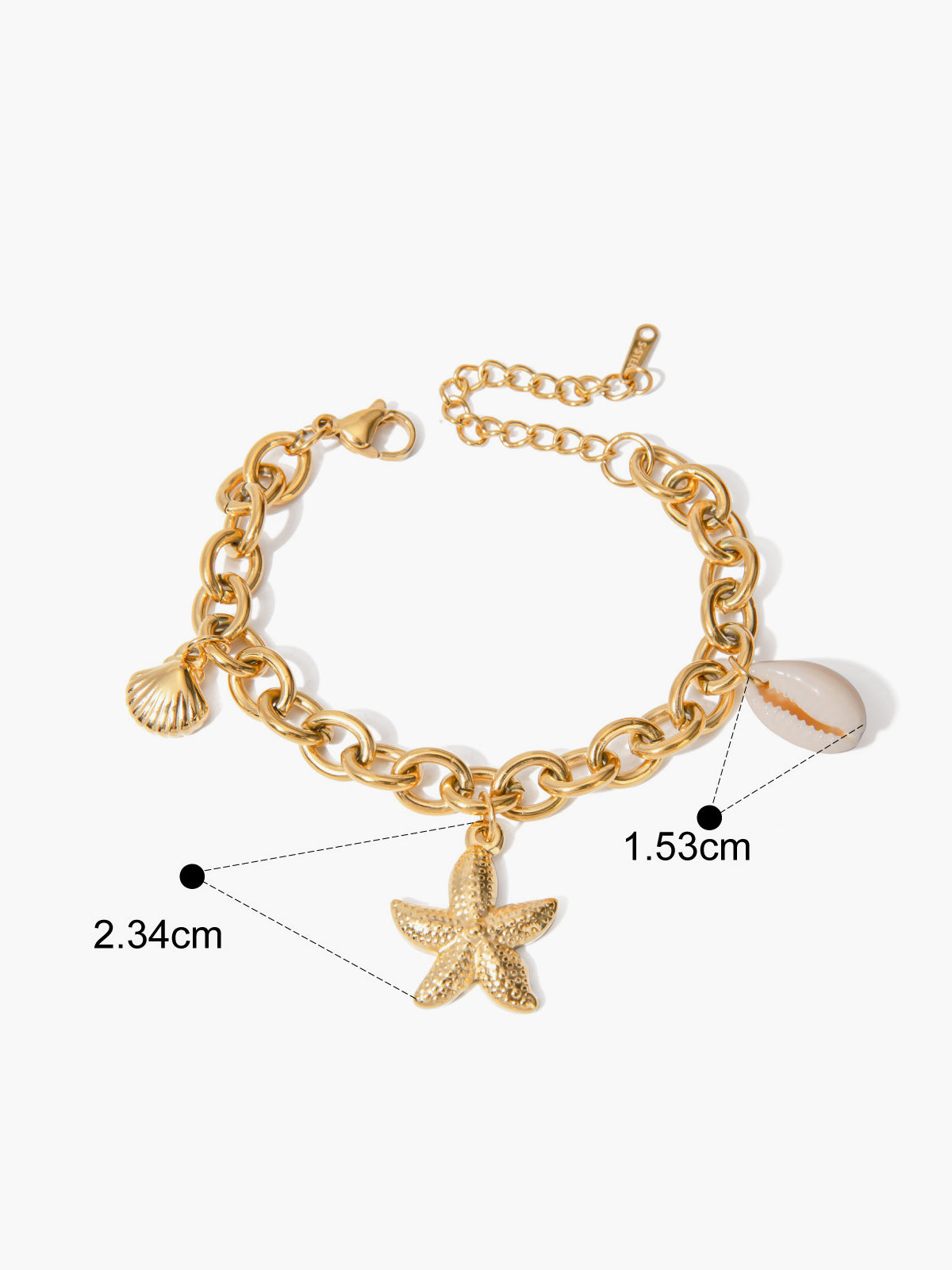 Goldkette Muschel-Charm-Armband