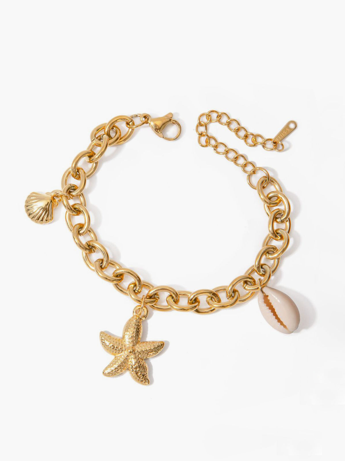 Goldkette Muschel-Charm-Armband