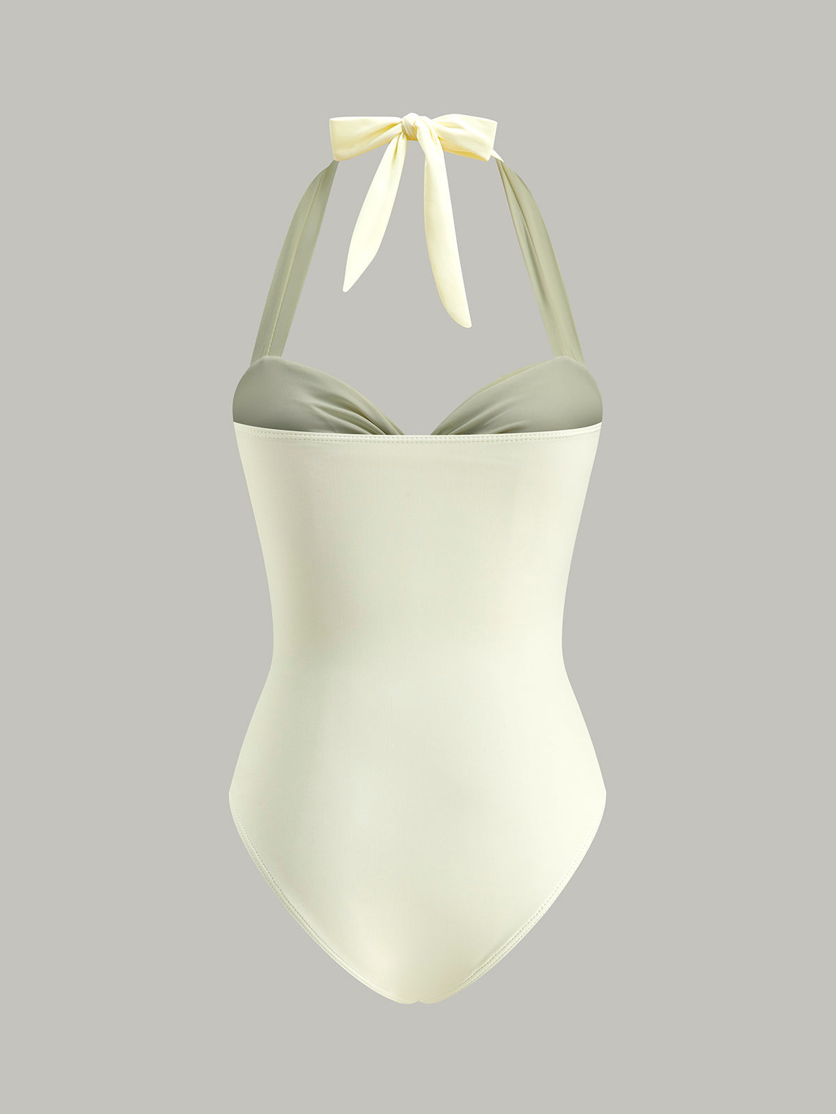 Maillot de bain une pièce licou à nœud papillon