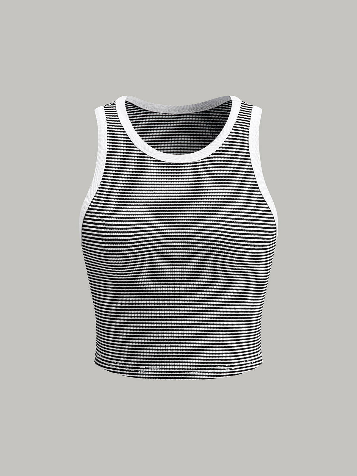Striped Crew Neck Tank Top