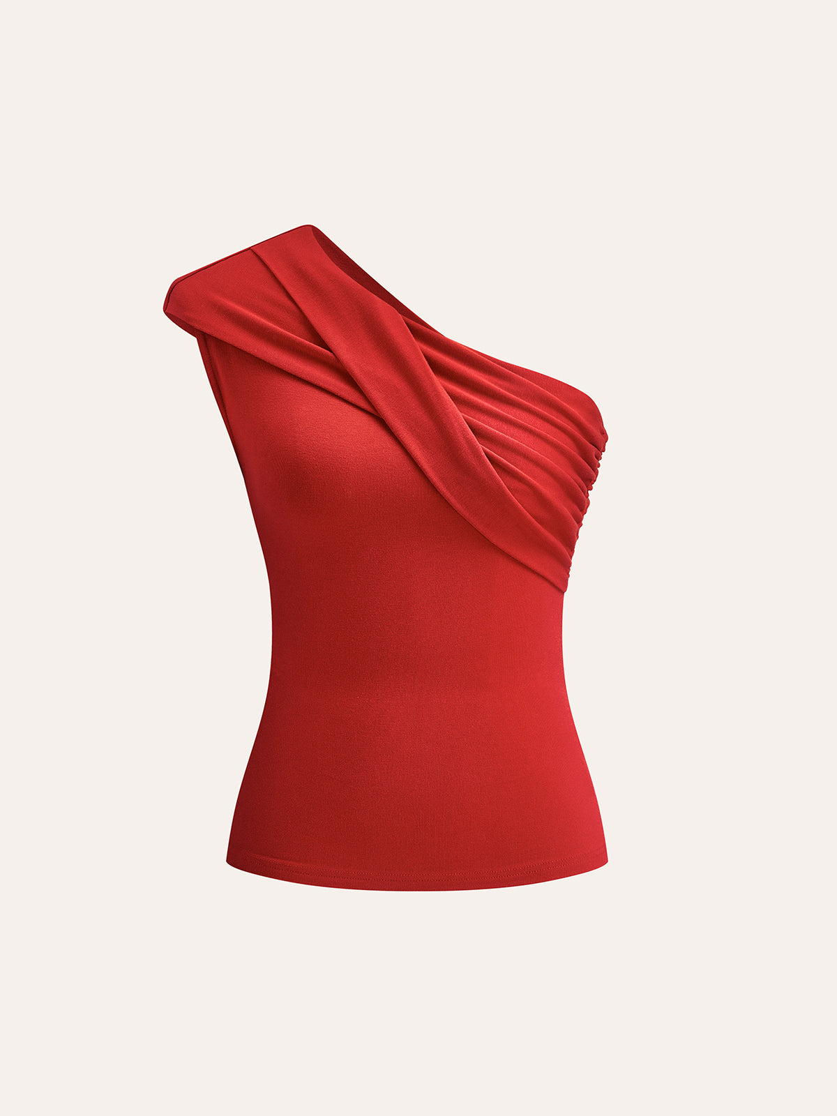 Ärmelloses Jersey-Top mit asymmetrischem Ausschnitt