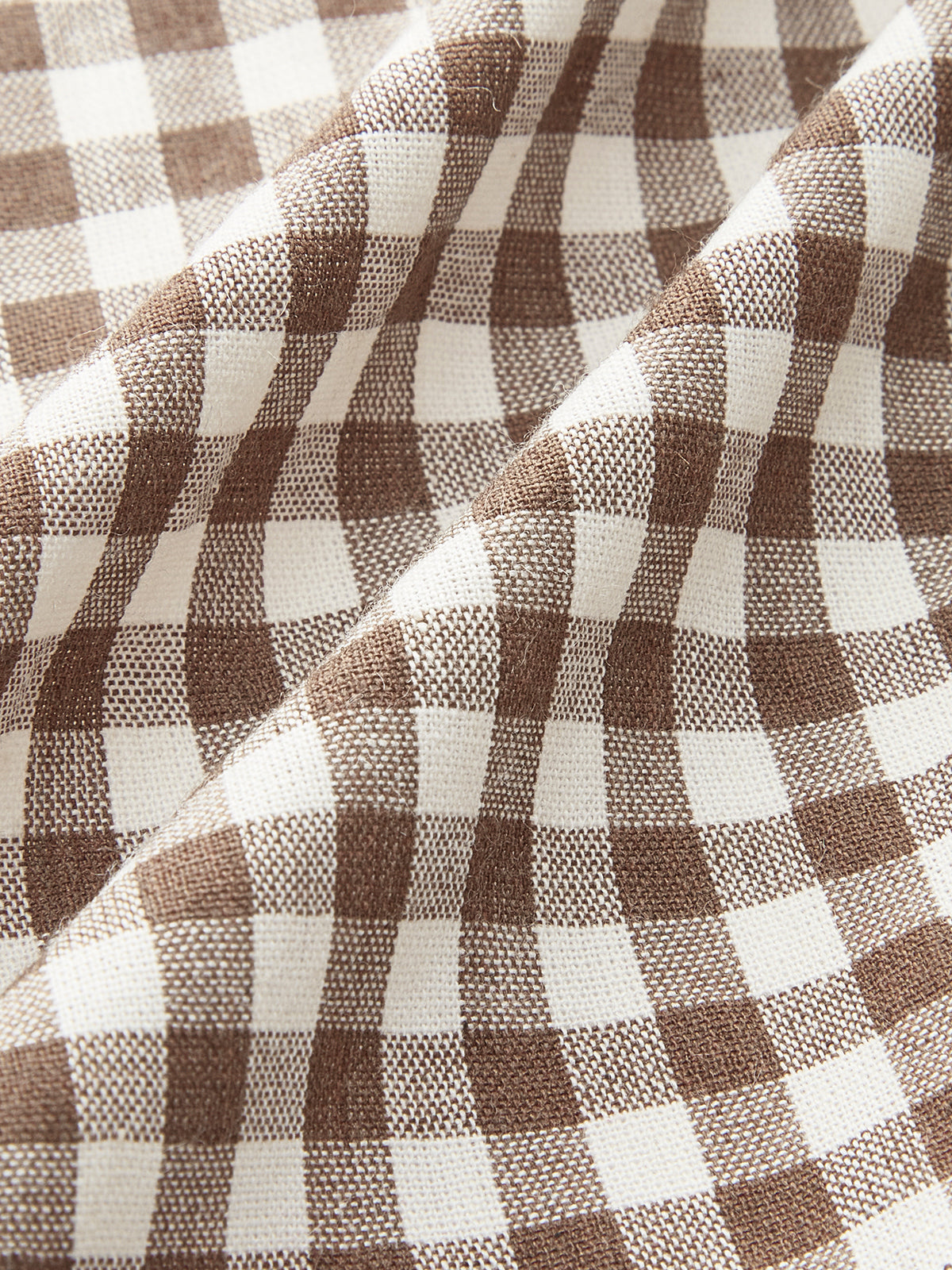 Gingham-Oberteil mit Bindedetail und Schößchen