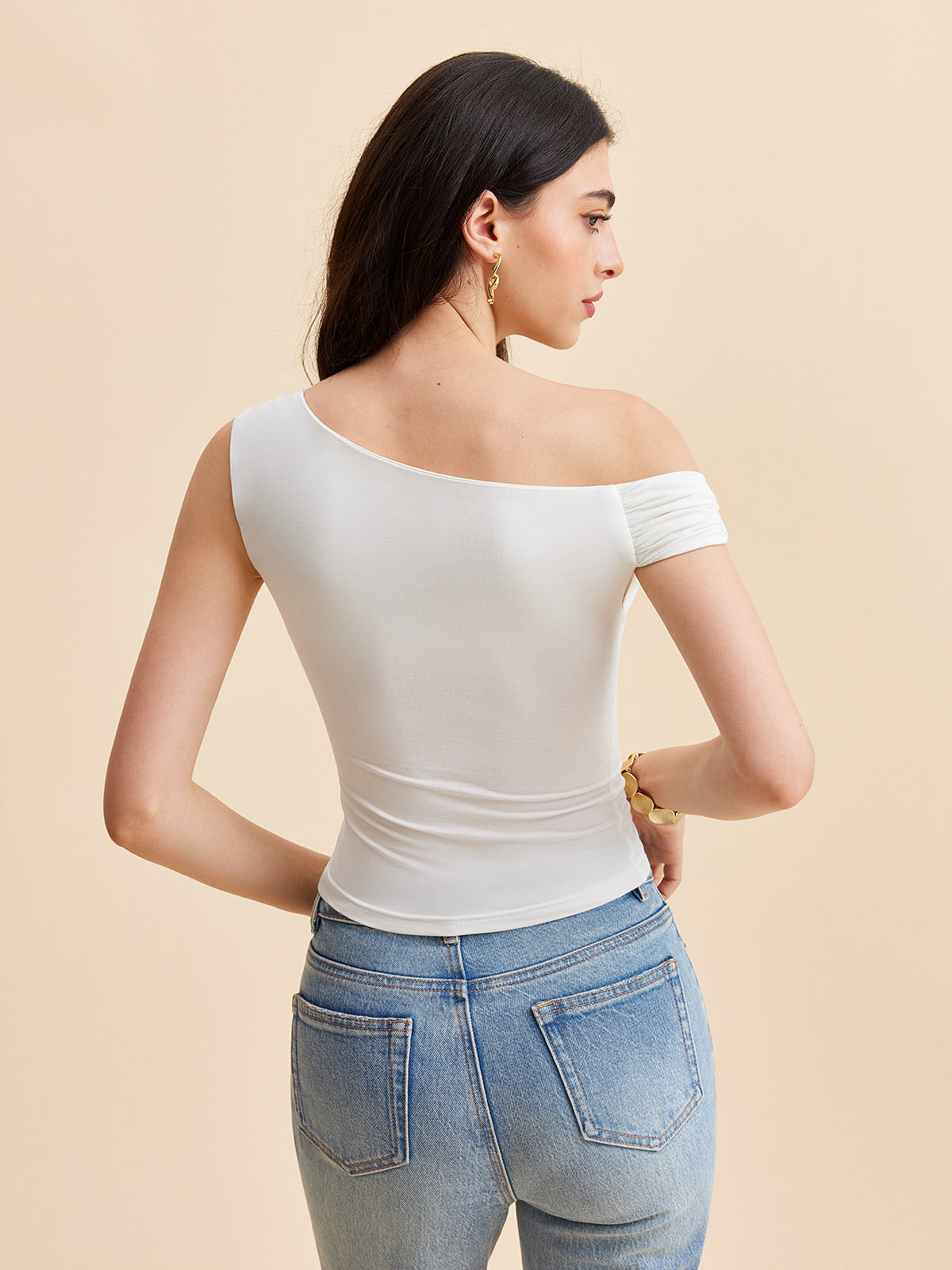 Asymmetrisches One-Shoulder-Top