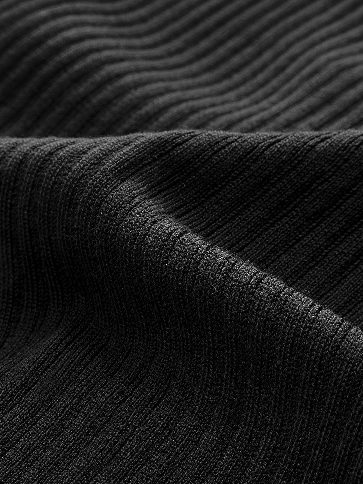 Haut en maille côtelée semi-transparente