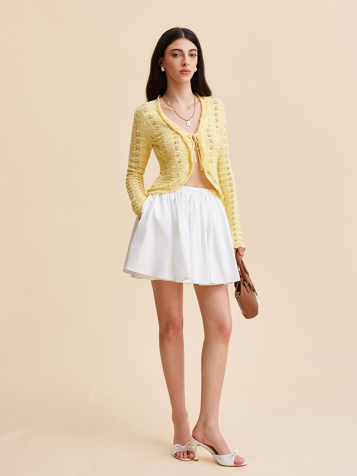 Jupe plissée en coton