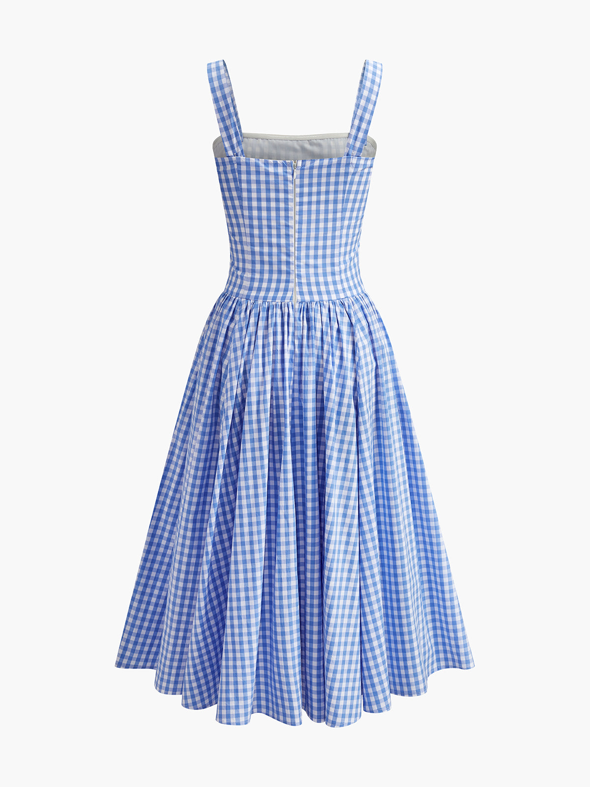 Schnür-Korsettkleid mit Schachbrettmuster