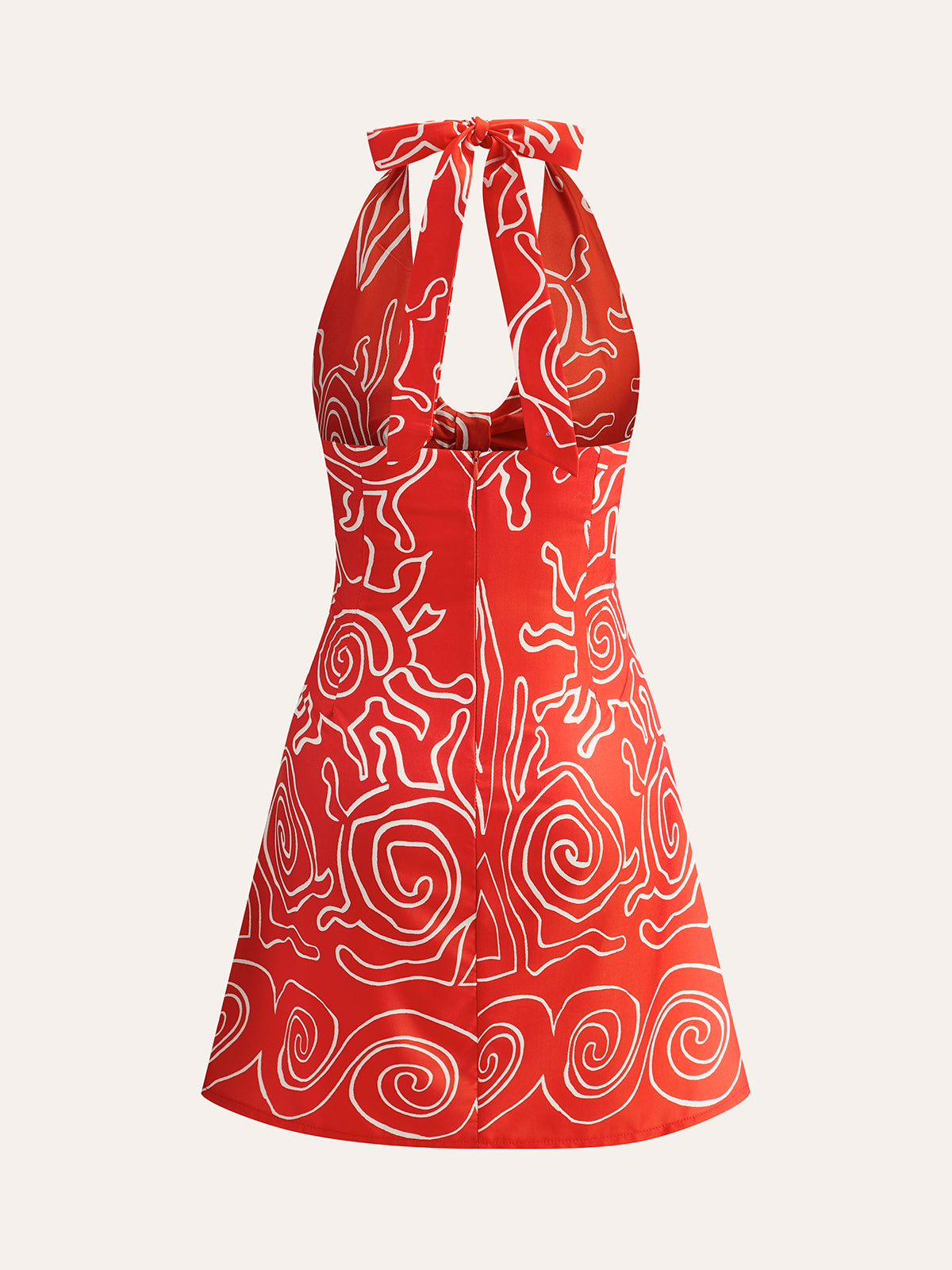 Robe imprimée dos nu à nouer