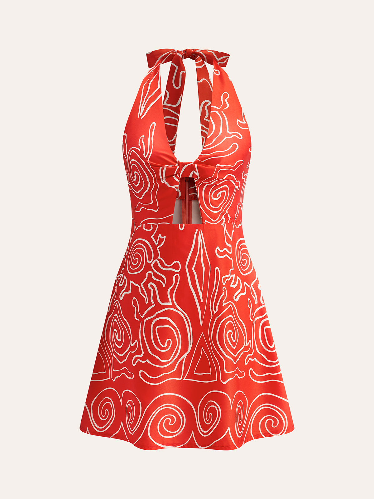 Robe imprimée dos nu à nouer