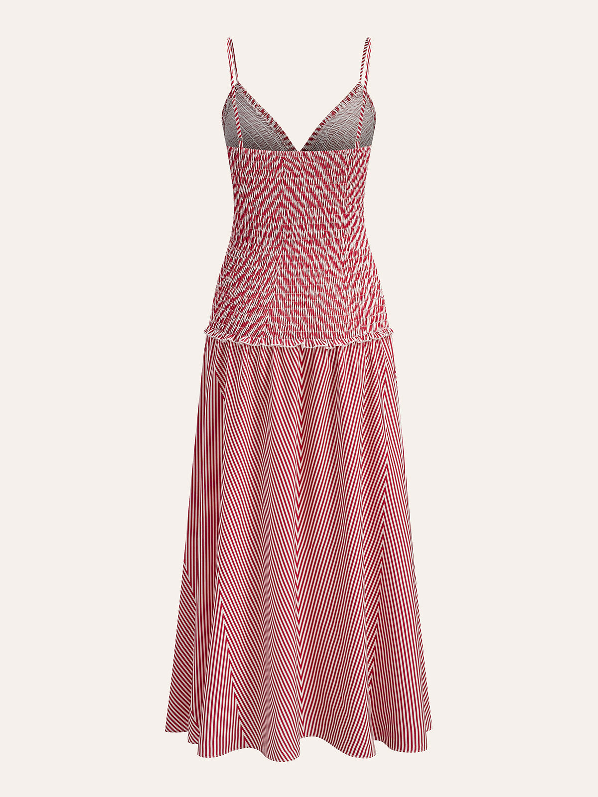 Robe plissée sans manches à col en V froncé