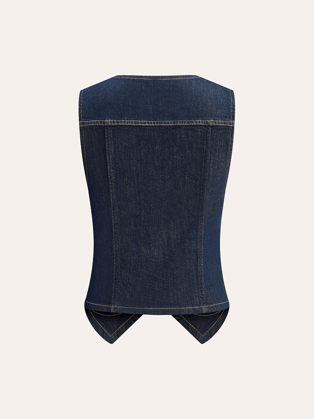 Metal Detail Denim Vest