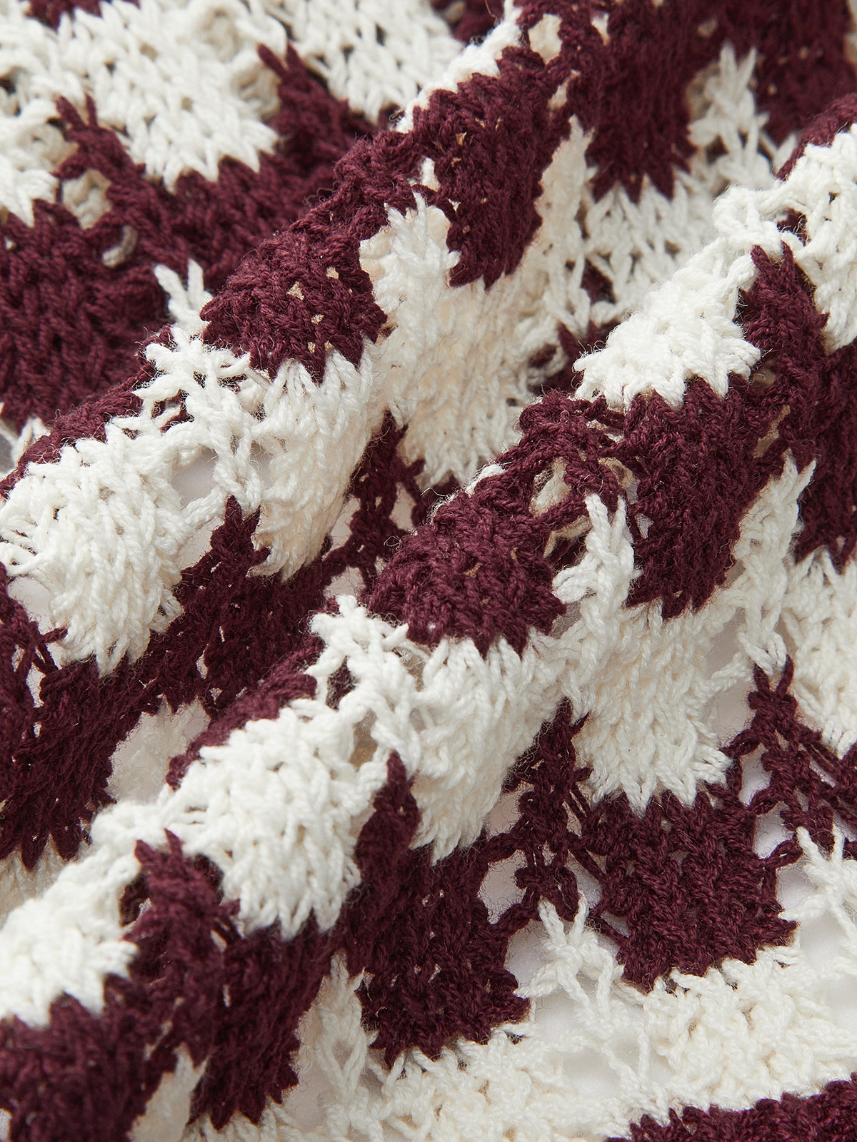 Stricktop mit Kontrast-Bindegürtel