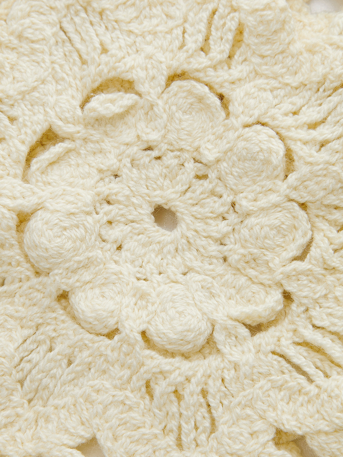 Floral Crochet Button Detail Vest