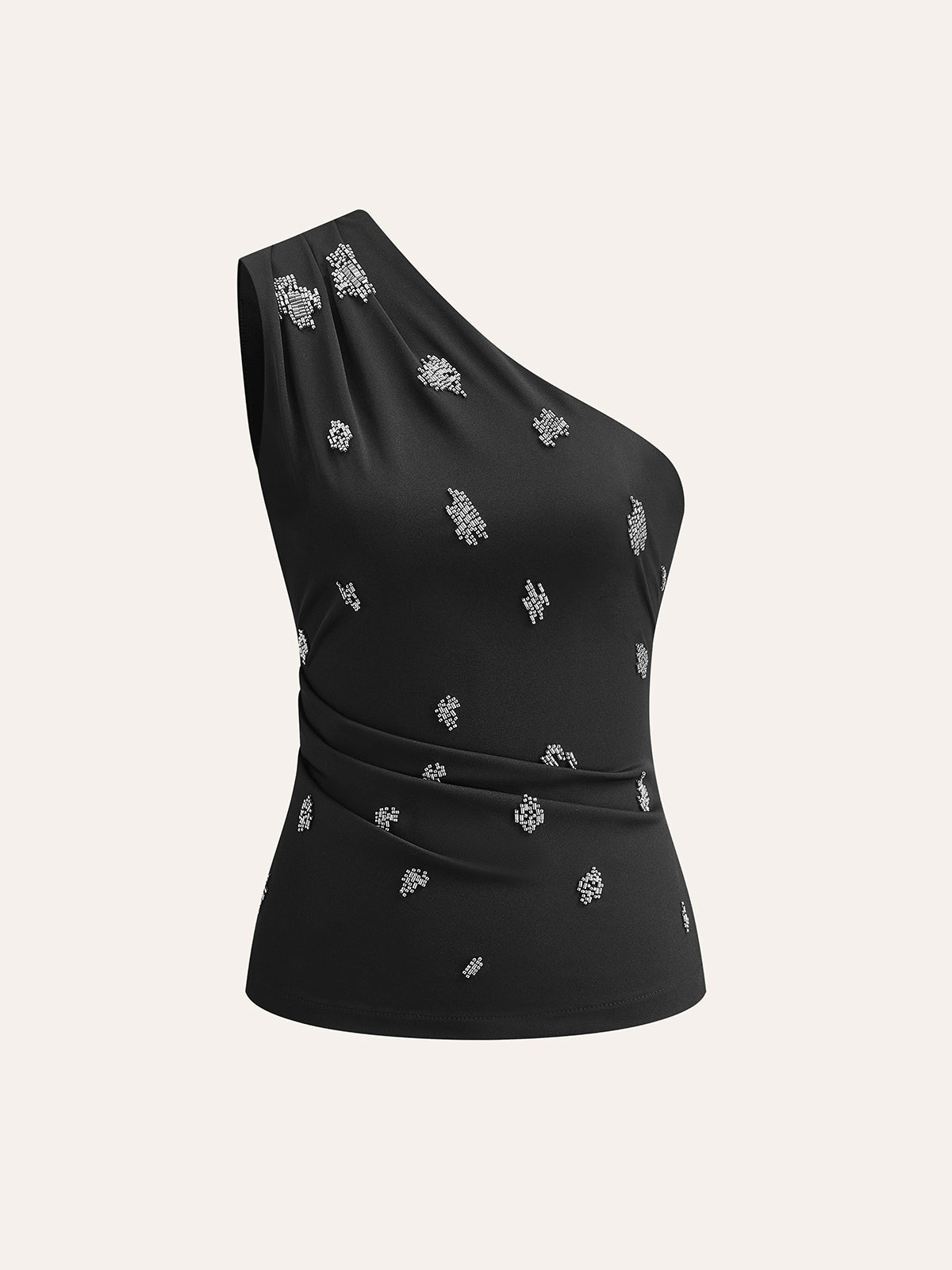 One-Shoulder Embellished Top