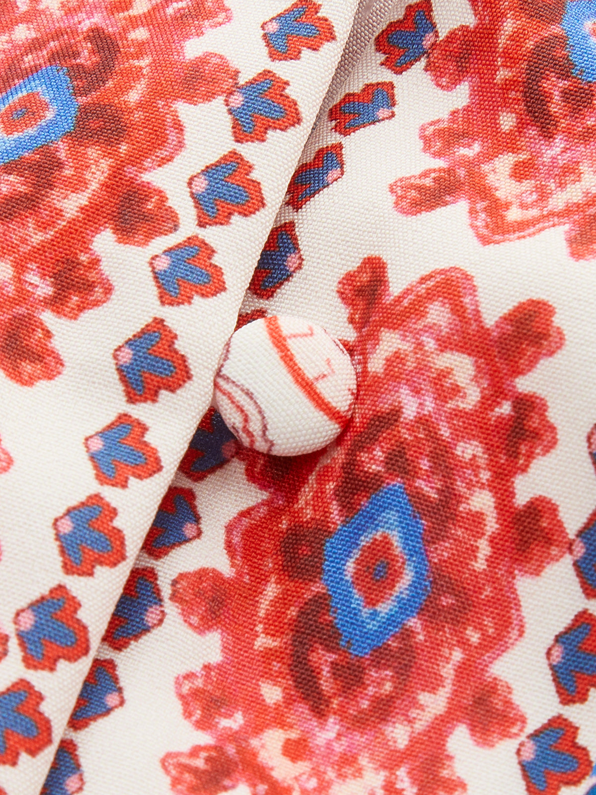 Robe à imprimé floral boutonnée et ceinturée