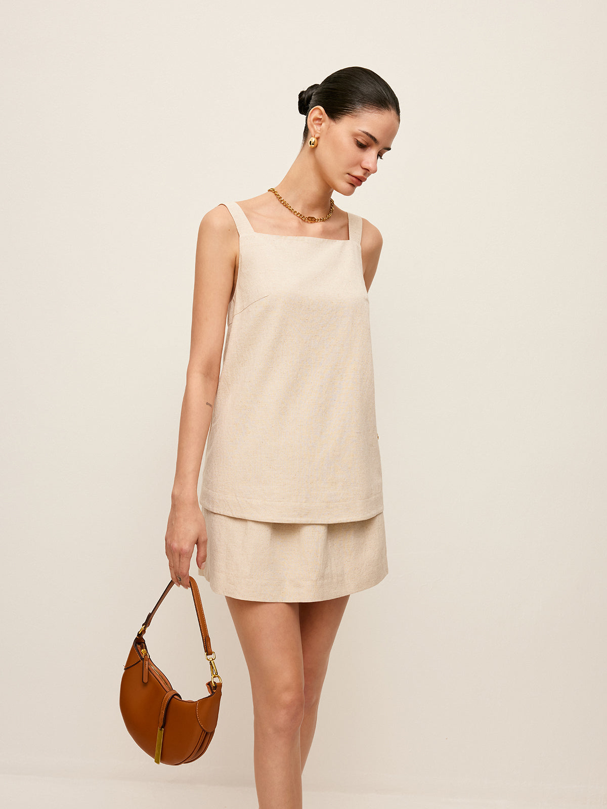 Ensemble haut et jupe à nouer dans le dos