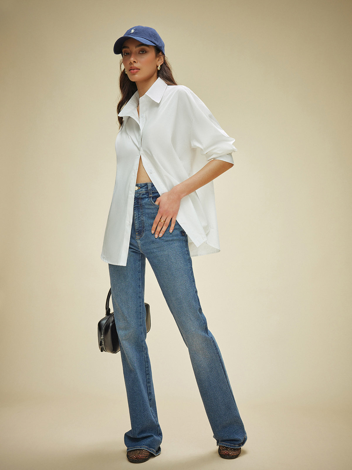 Chemise transparente à boutons