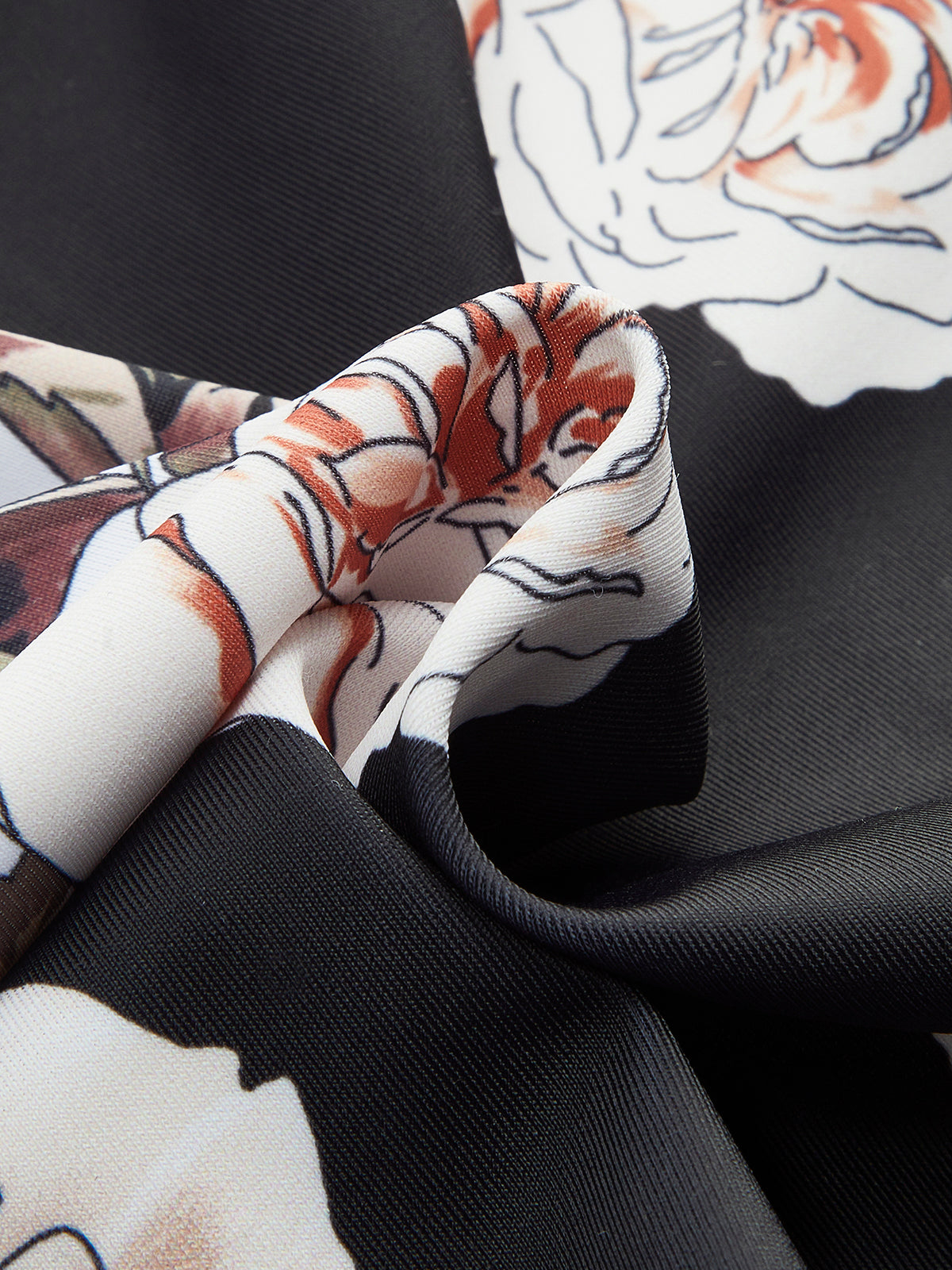 Floral Tie-Shoulder One-Piece Swimsuit With Cover-Up