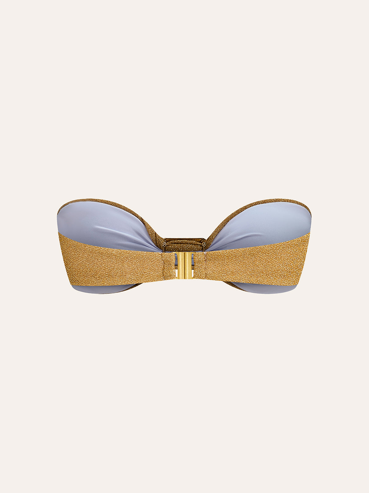 Haut de bikini bandeau à nœud métallique