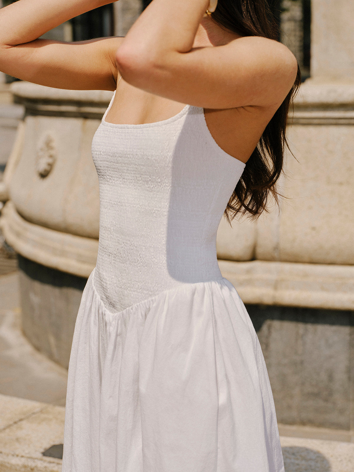 Robe camisole en coton avec poches